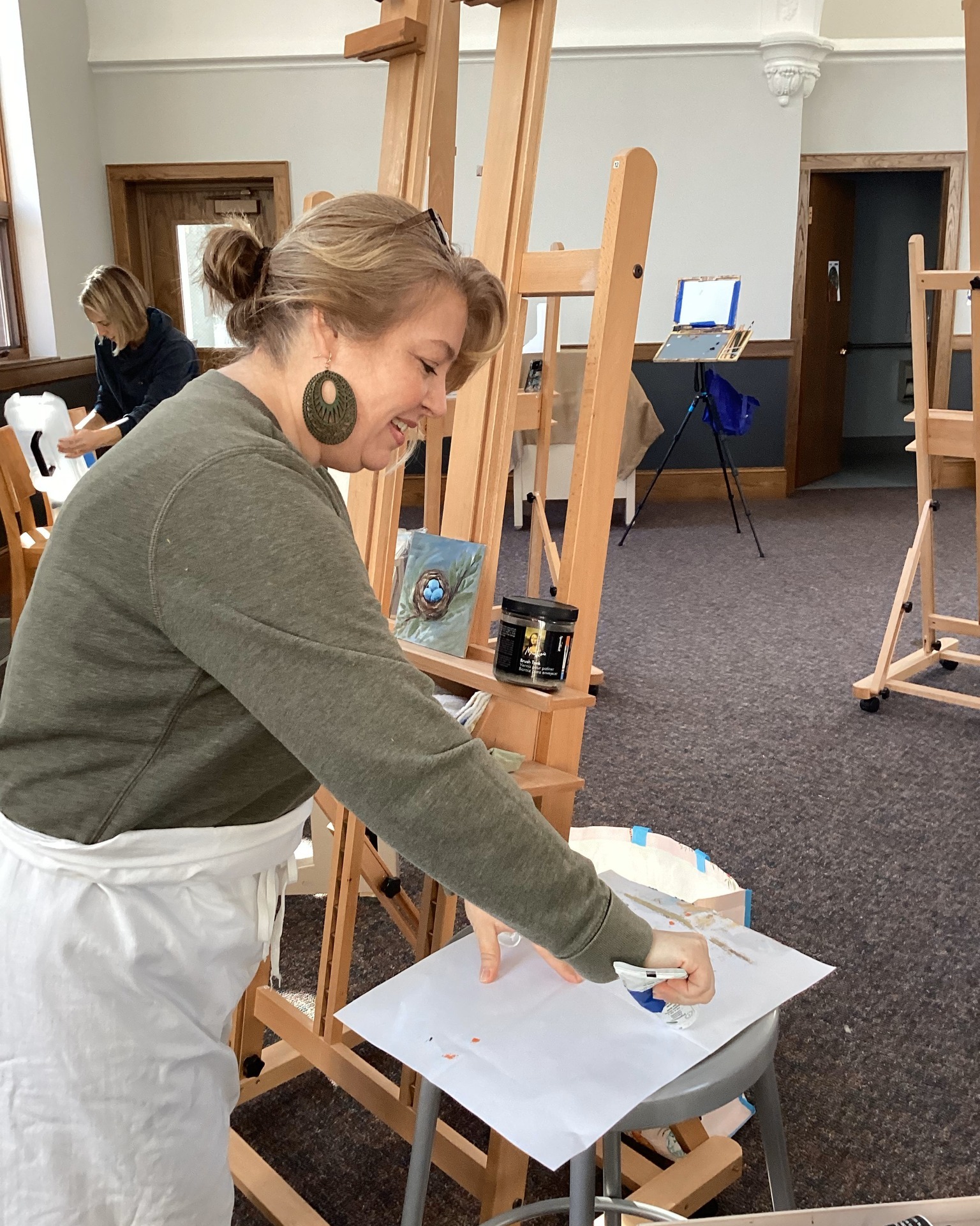 Sarah teaching a class