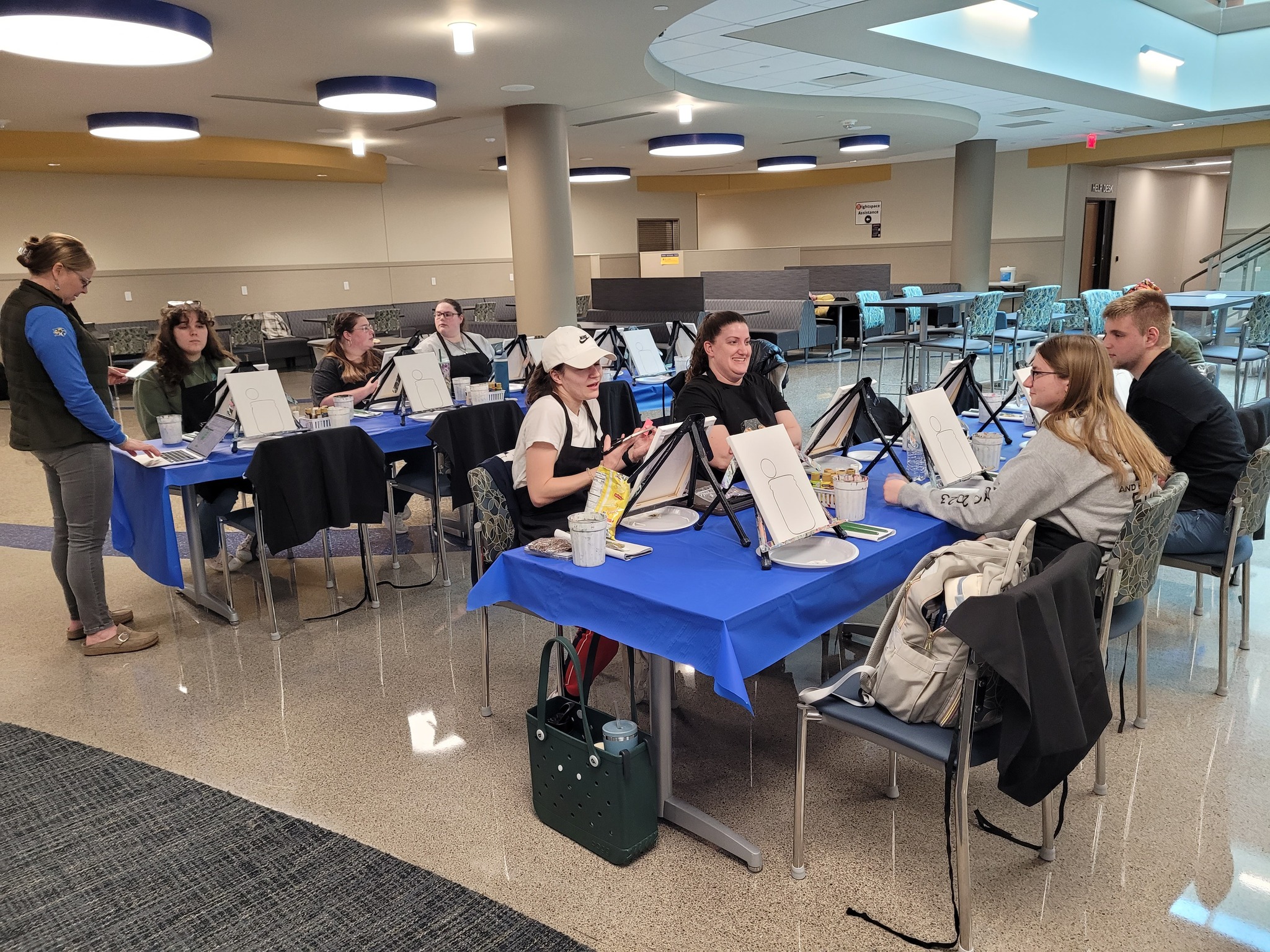 Paint party in progress