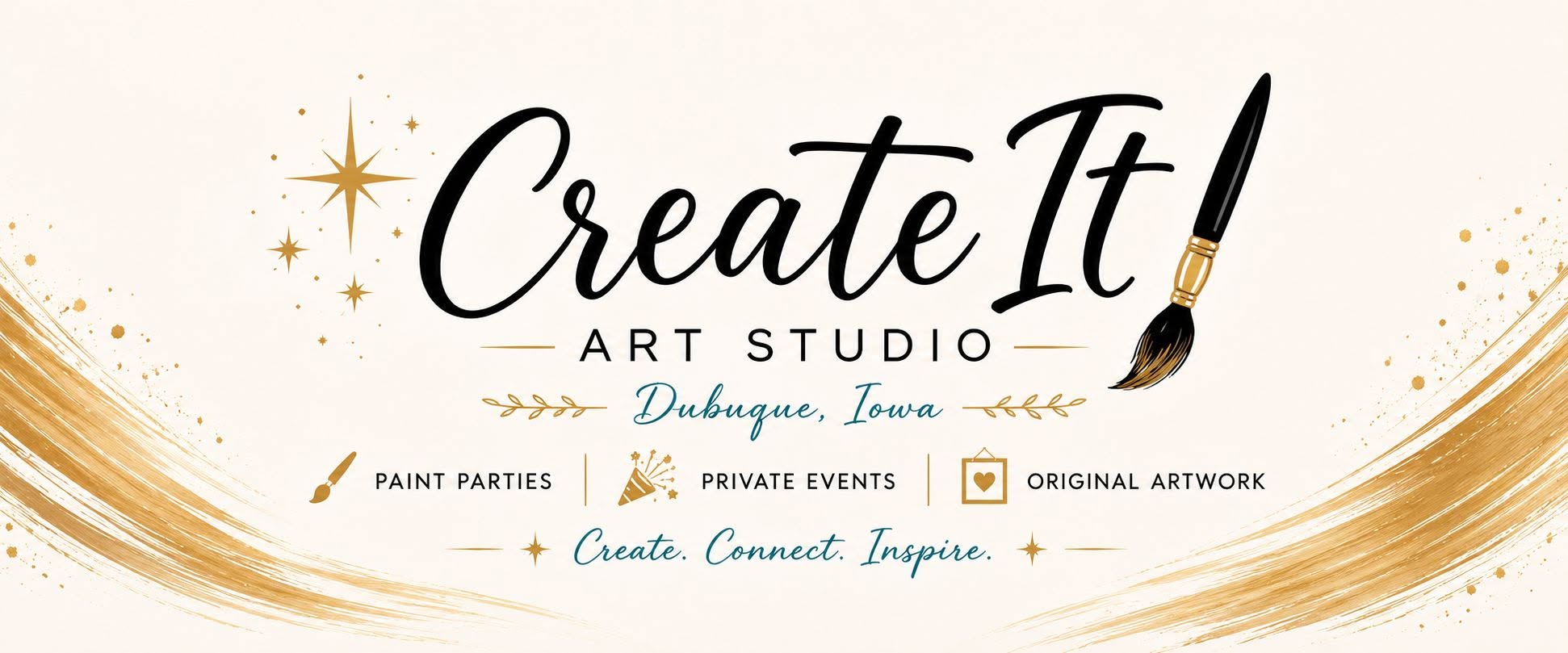 Create It! Art Studio — Dubuque, Iowa. Paint Parties · Private Events · Original Artwork. Create. Connect. Inspire.